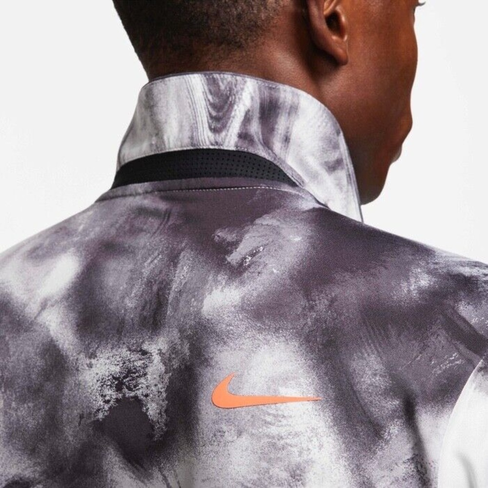 Nike Tour Dri-FIT Men’s Golf Polo Ombre Print Black Turf Orange FD5935-010 - Picture 3 of 8